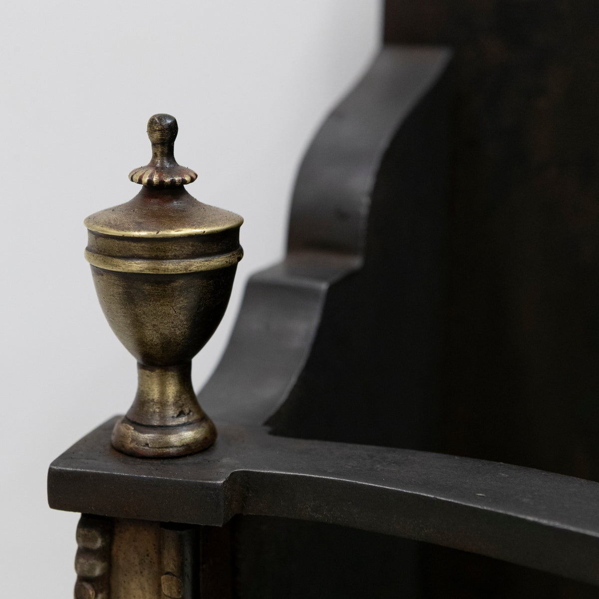 Splendid Antique Georgian Fire Basket with Brass Finials | The Architectural Forum