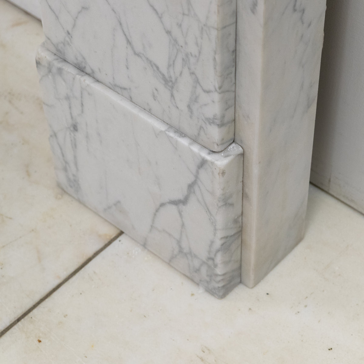 Antique Carrara Marble Late Georgian Fireplace Surround