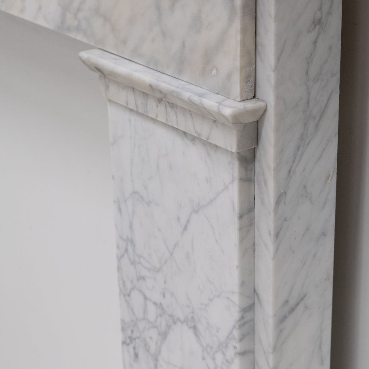 Antique Carrara Marble Late Georgian Fireplace Surround