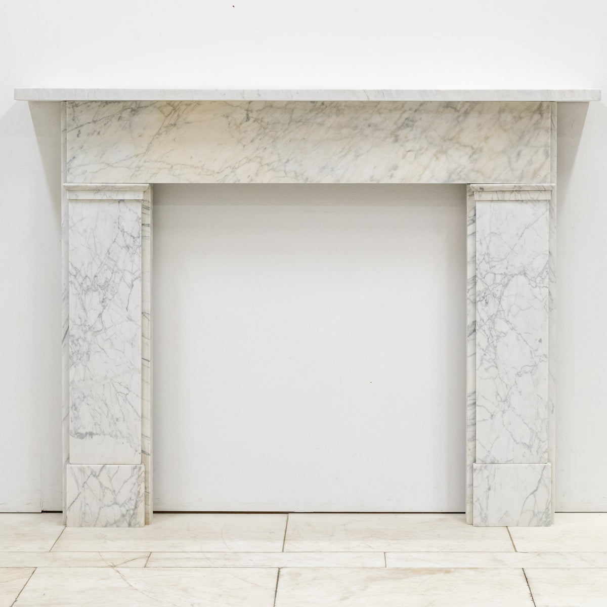 Antique Carrara Marble Late Georgian Fireplace Surround