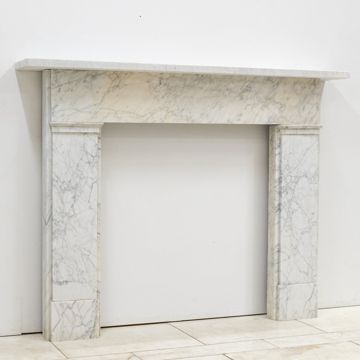 Antique Carrara Marble Late Georgian Fireplace Surround