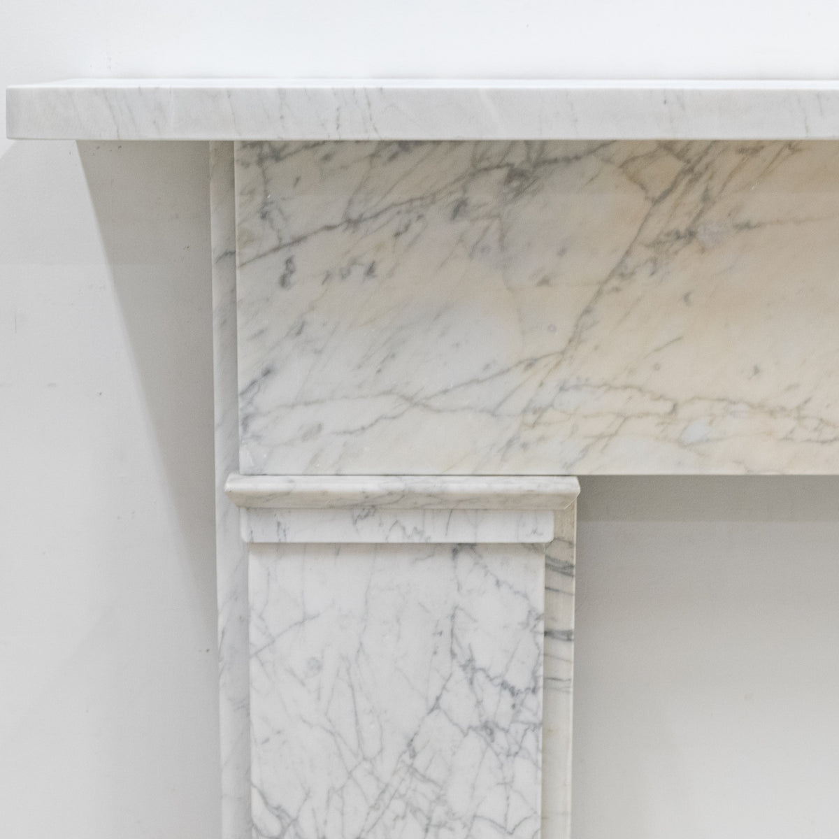 Antique Carrara Marble Late Georgian Fireplace Surround