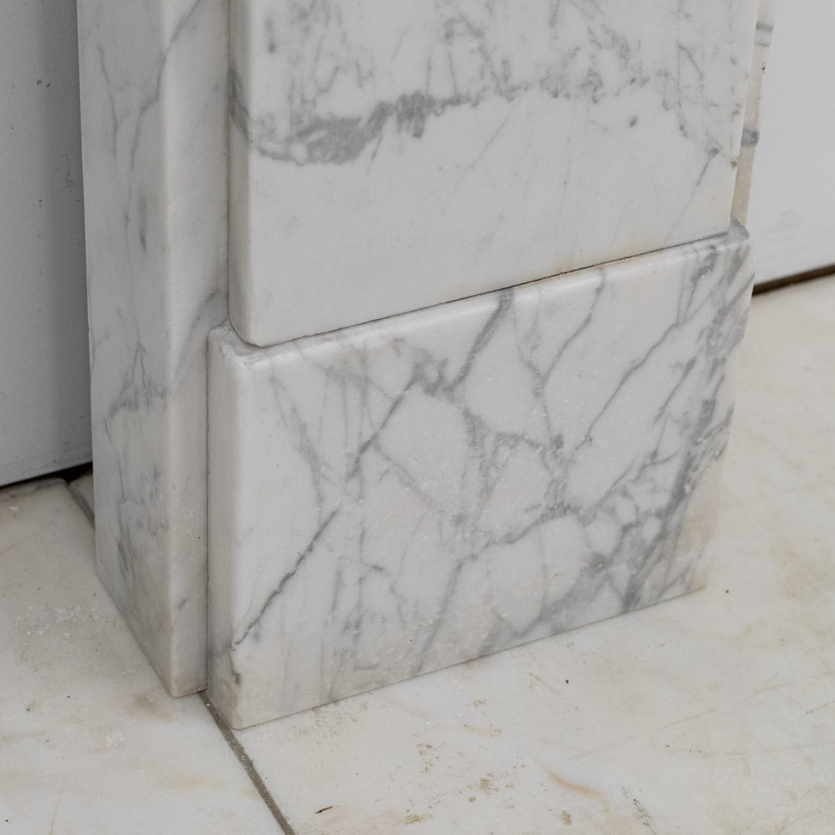 Antique Carrara Marble Late Georgian Fireplace Surround