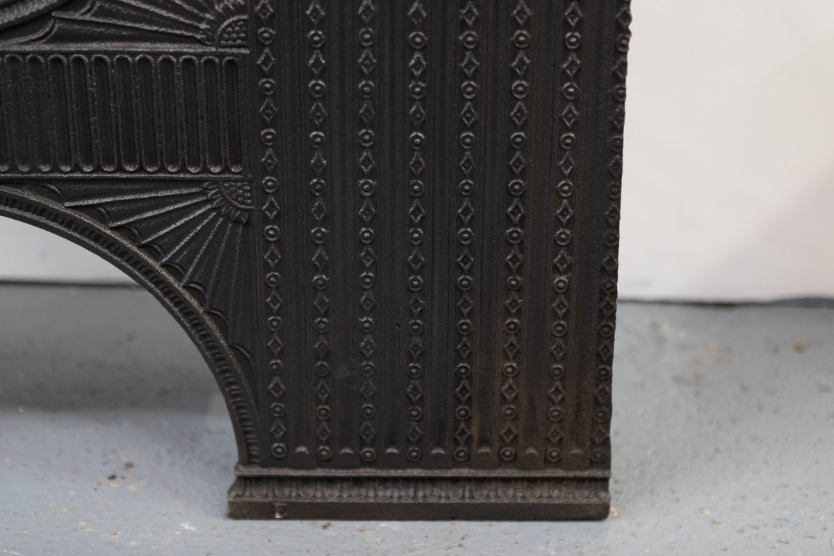 Antique Regency Cast Iron Hourglass Hob Grate