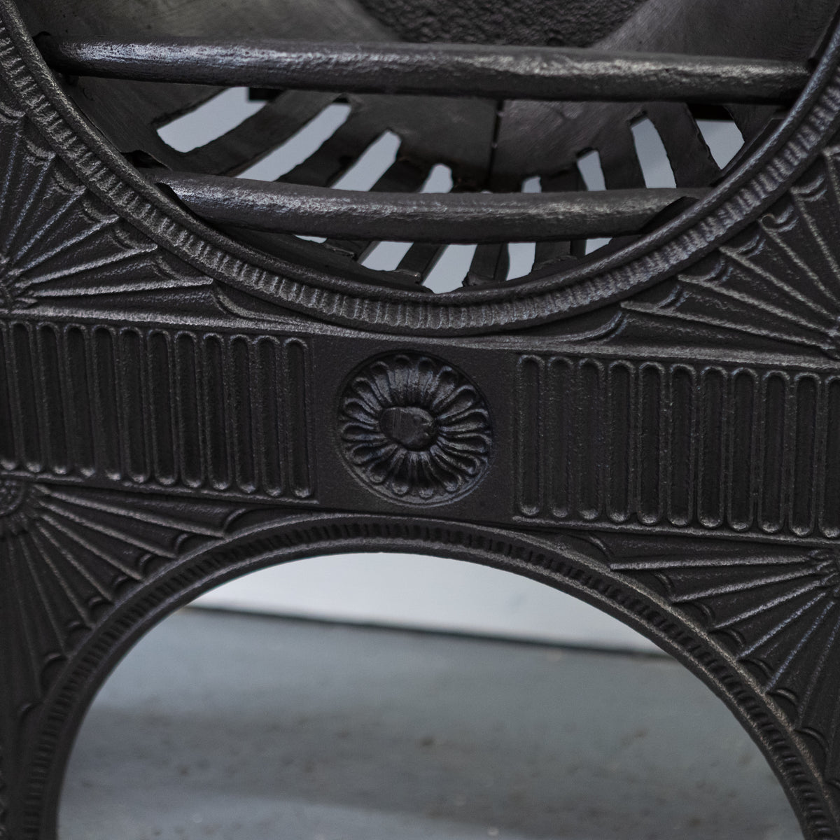 Antique Regency Cast Iron Hourglass Hob Grate