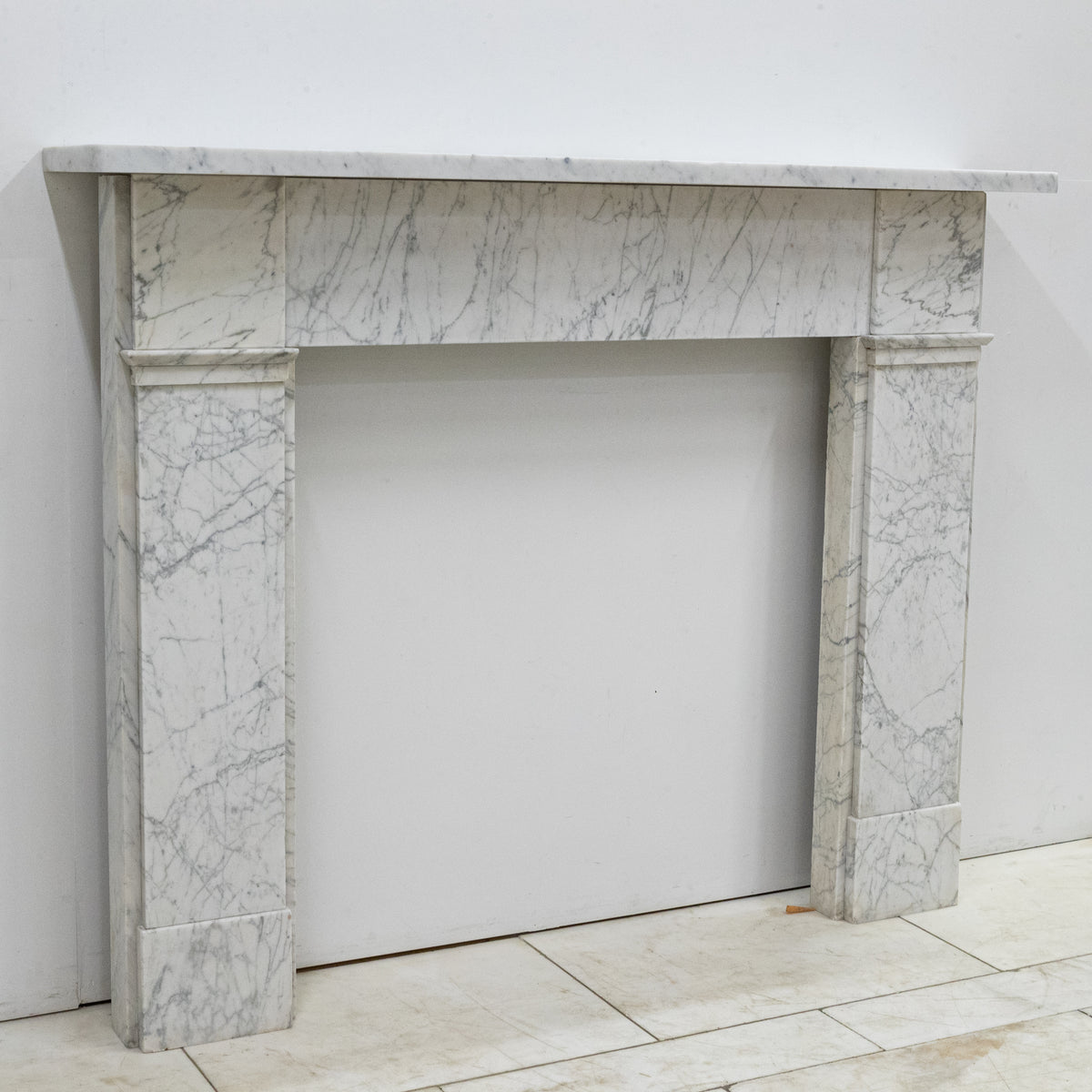 Antique Carrara Marble Late Georgian Fireplace Surround