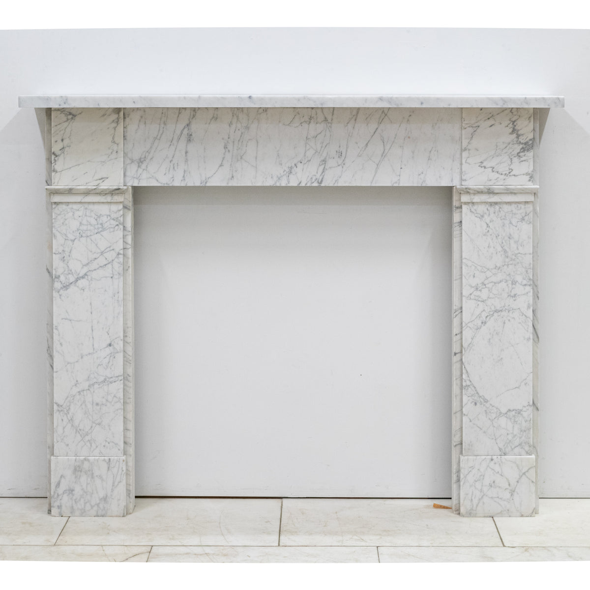Antique Carrara Marble Late Georgian Fireplace Surround
