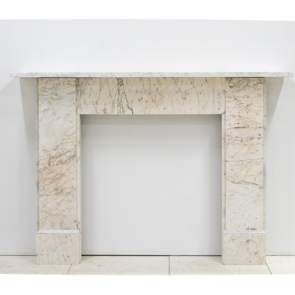 Antique Carrara Marble Late Georgian Fireplace Surround