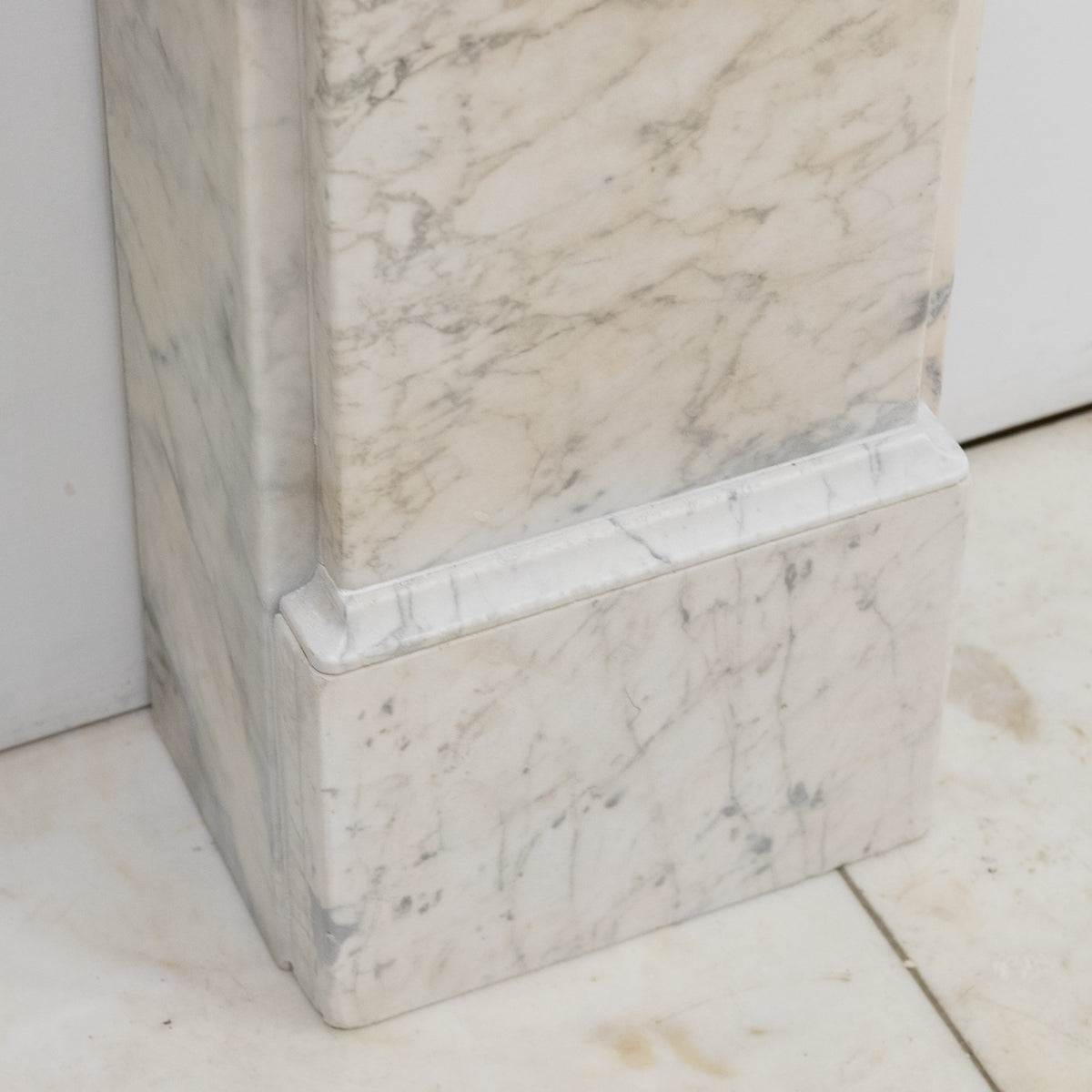 Antique Carrara Marble Late Georgian Fireplace Surround