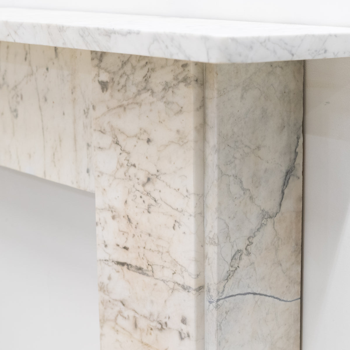 Antique Carrara Marble Late Georgian Fireplace Surround