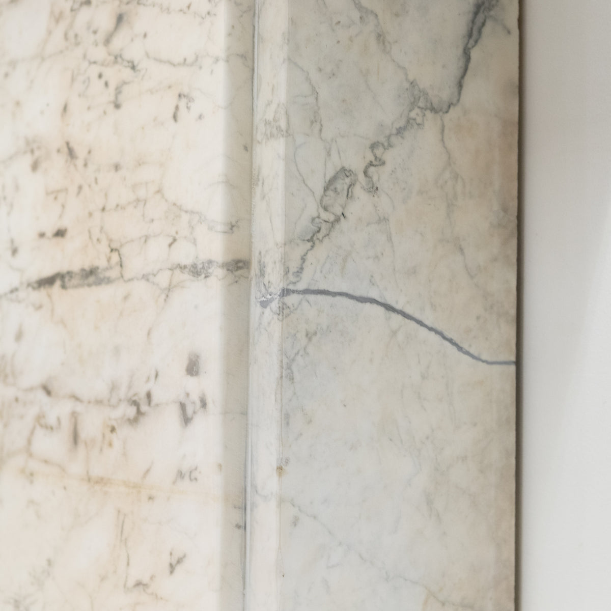 Antique Carrara Marble Late Georgian Fireplace Surround