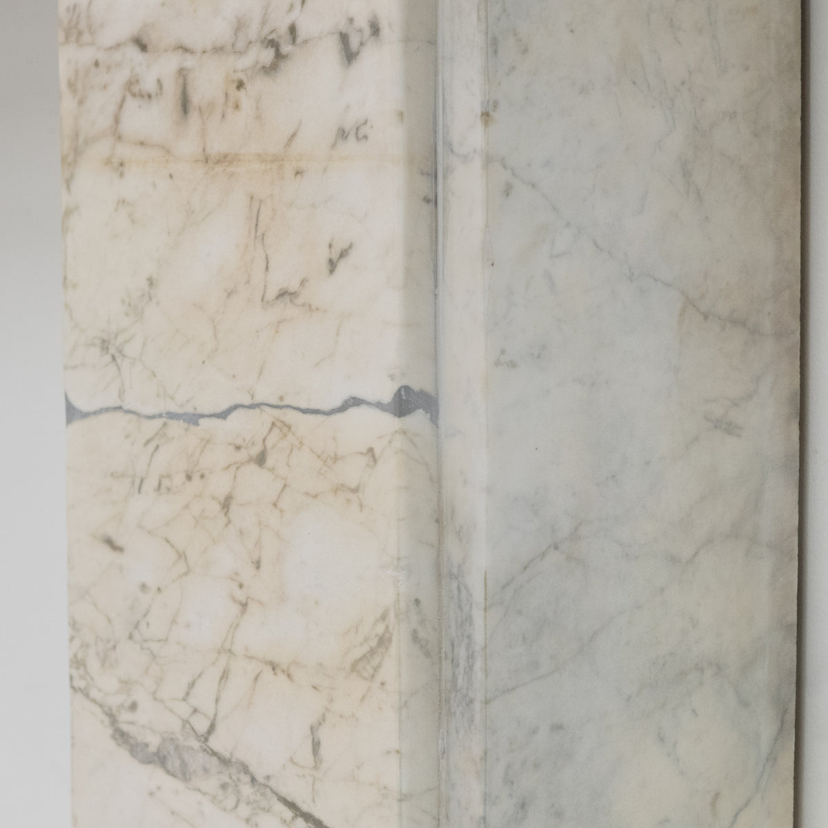 Antique Carrara Marble Late Georgian Fireplace Surround