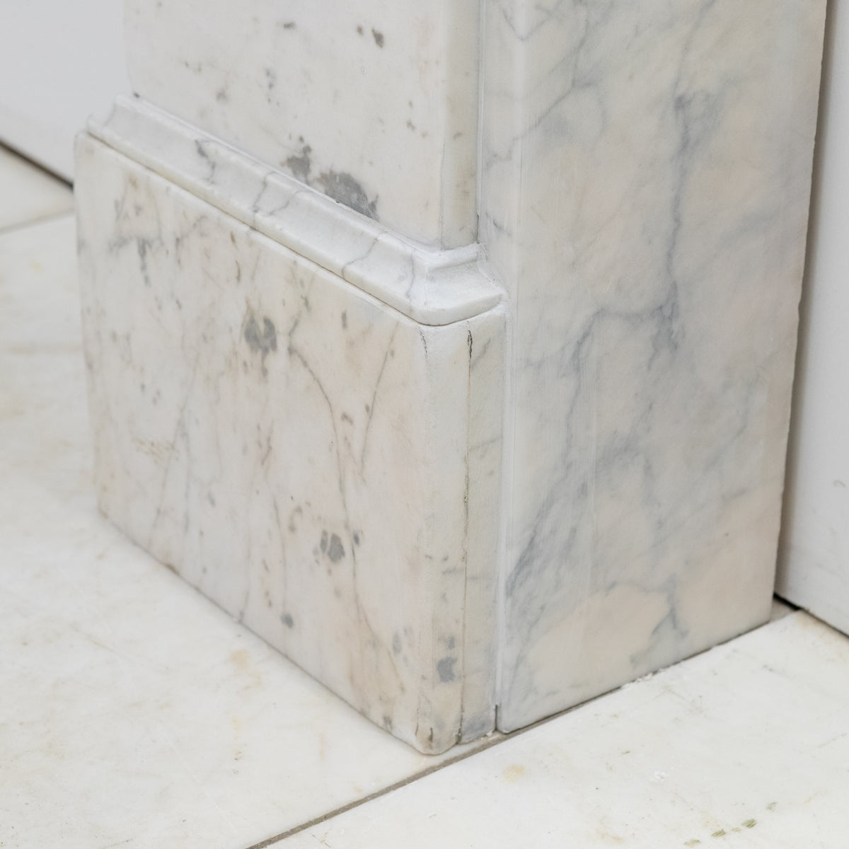 Antique Carrara Marble Late Georgian Fireplace Surround