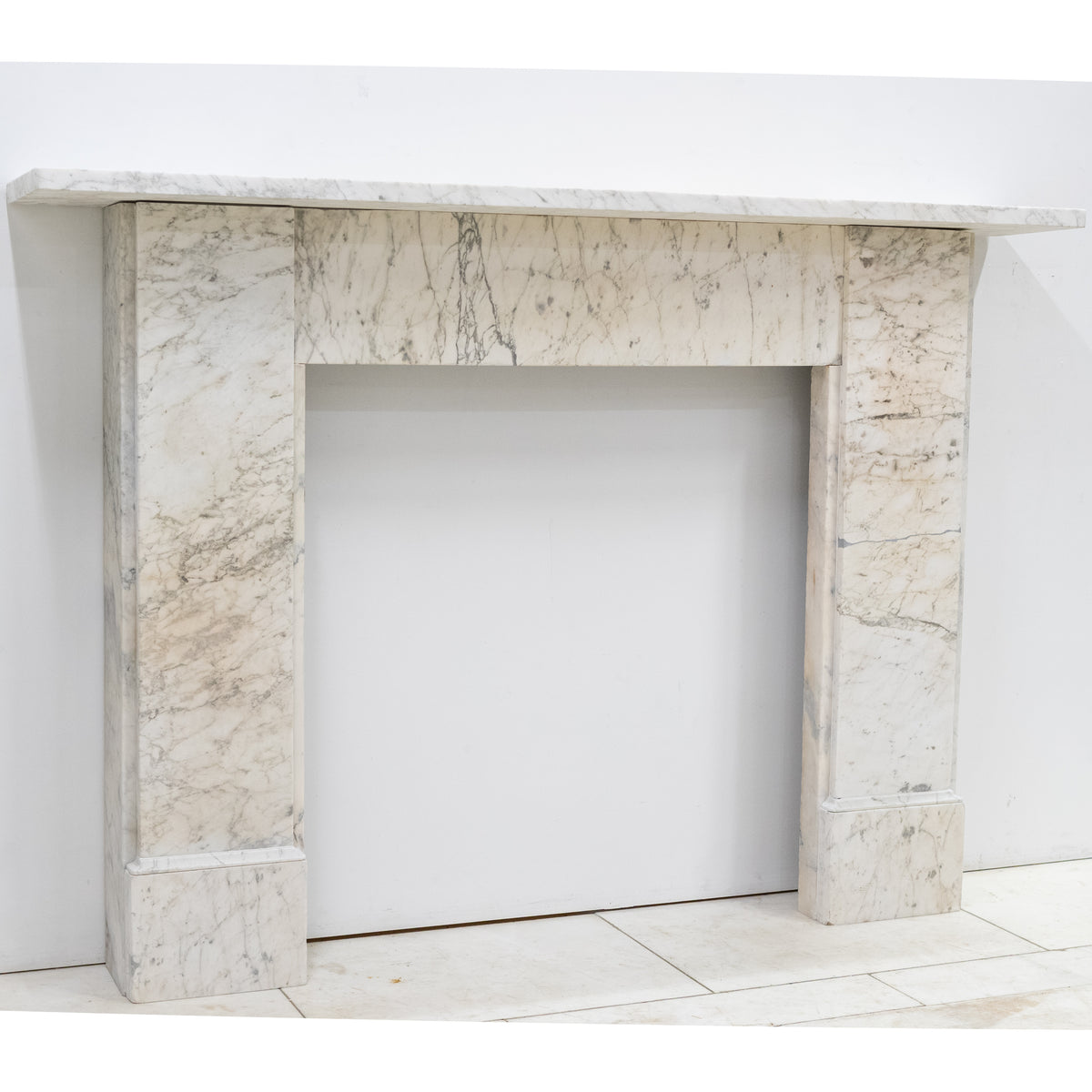 Antique Carrara Marble Late Georgian Fireplace Surround