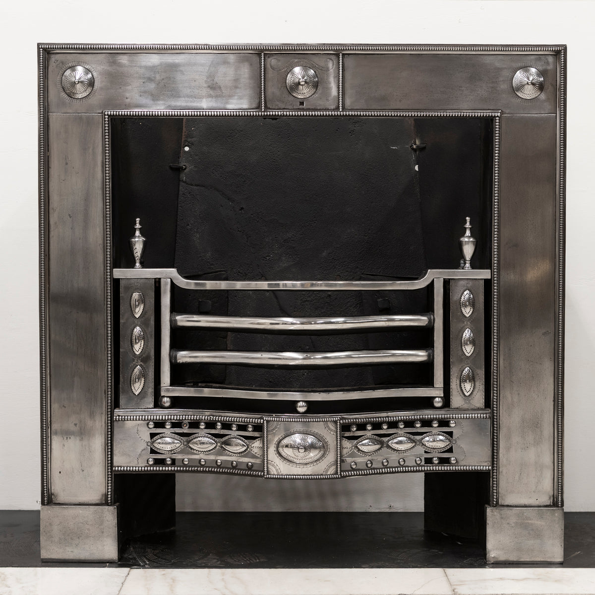 Antique Georgian Polished Steel Register Grate | Robert Adam | The Architectural Forum