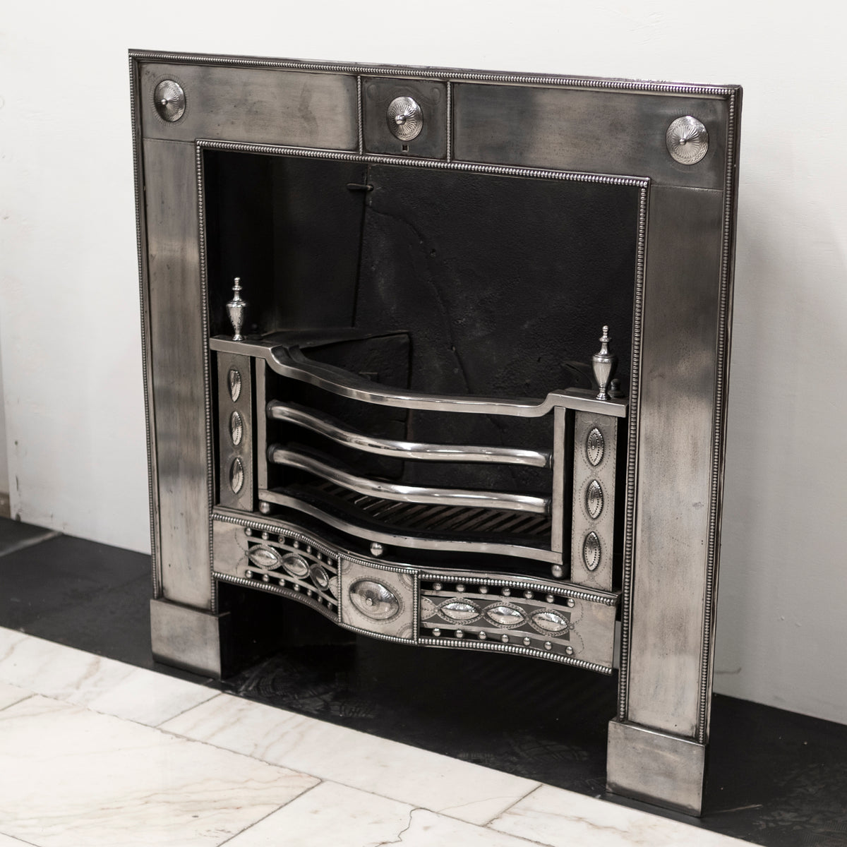 Antique Georgian Polished Steel Register Grate | Robert Adam | The Architectural Forum