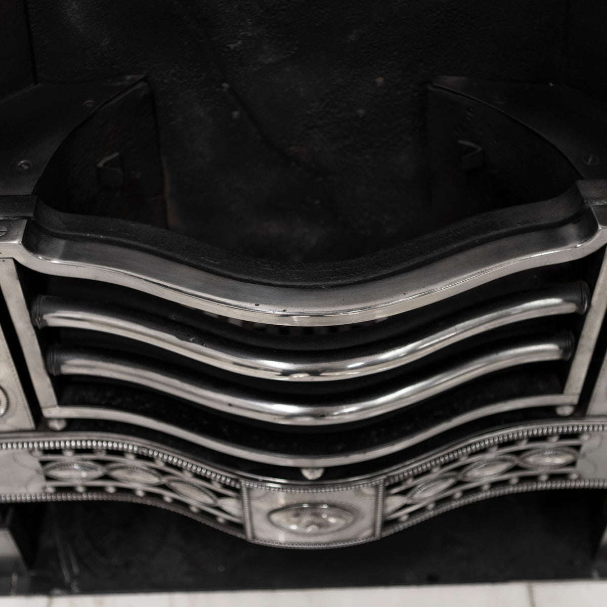 Antique Georgian Polished Steel Register Grate | Robert Adam | The Architectural Forum