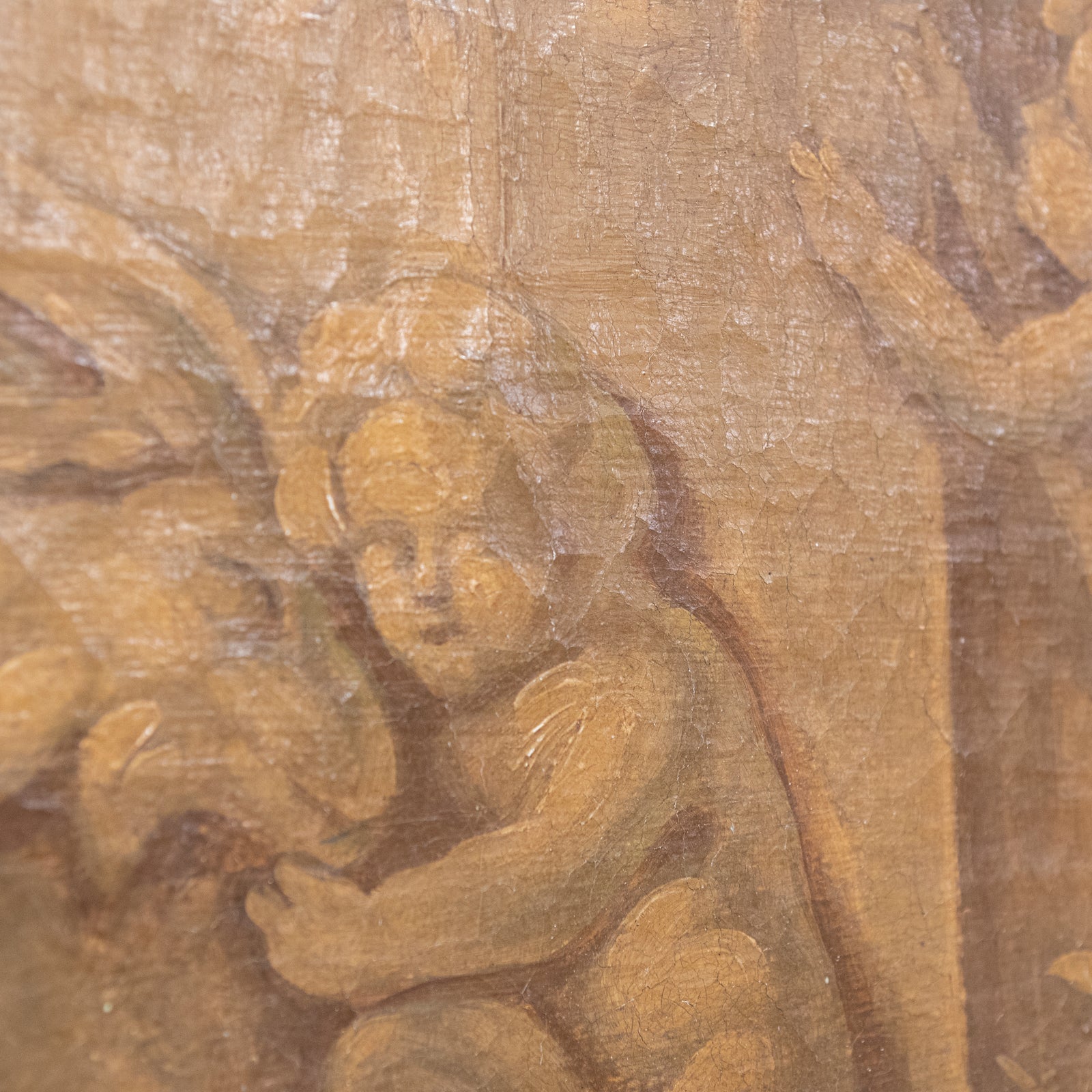 Large Louis XVI Trumeau Mirror with Oil Painting and Gilt Gesso Details | The Architectural Forum