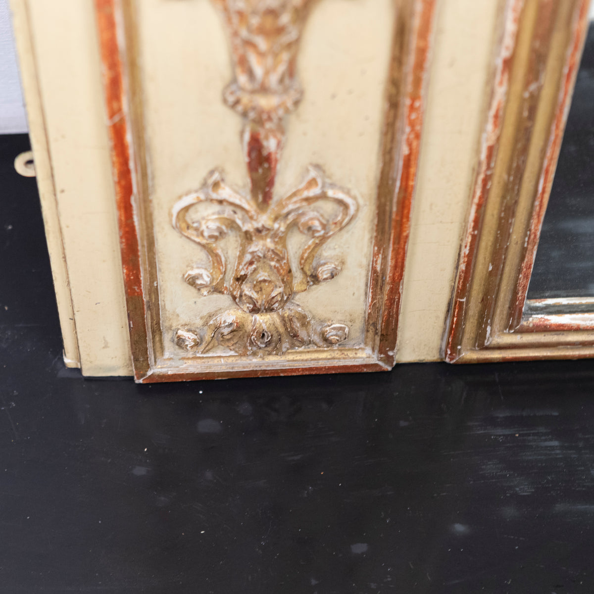Large Louis XVI Trumeau Mirror with Oil Painting and Gilt Gesso Details | The Architectural Forum