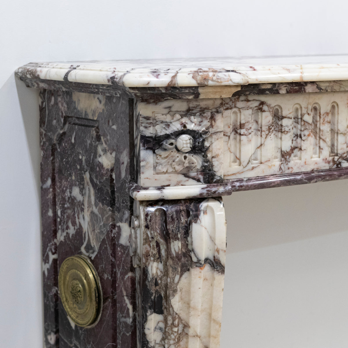 Antique 19th Century Brèche Marble Louis Style Fireplace Surround | The Architectural Forum