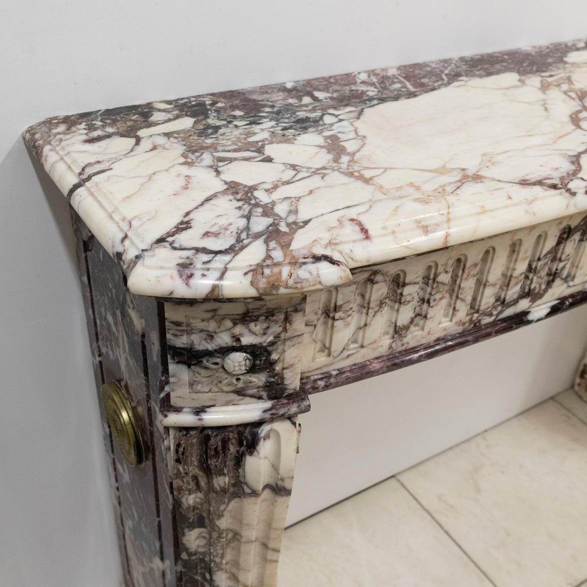 Antique 19th Century Brèche Marble Louis Style Fireplace Surround | The Architectural Forum