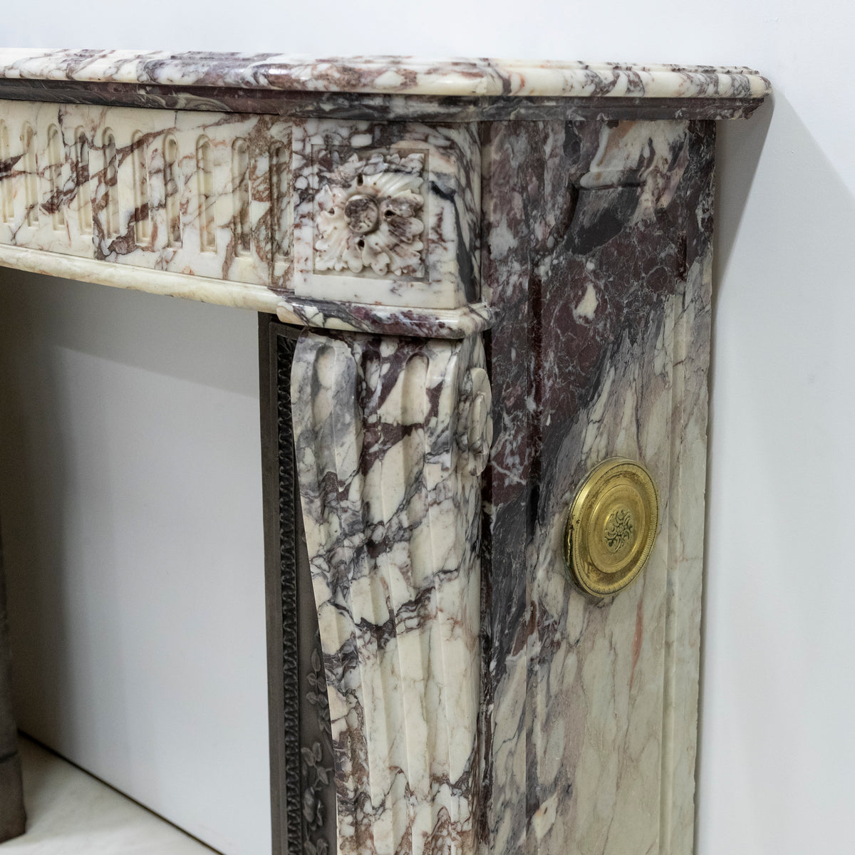 Antique 19th Century Brèche Marble Louis Style Fireplace Surround | The Architectural Forum