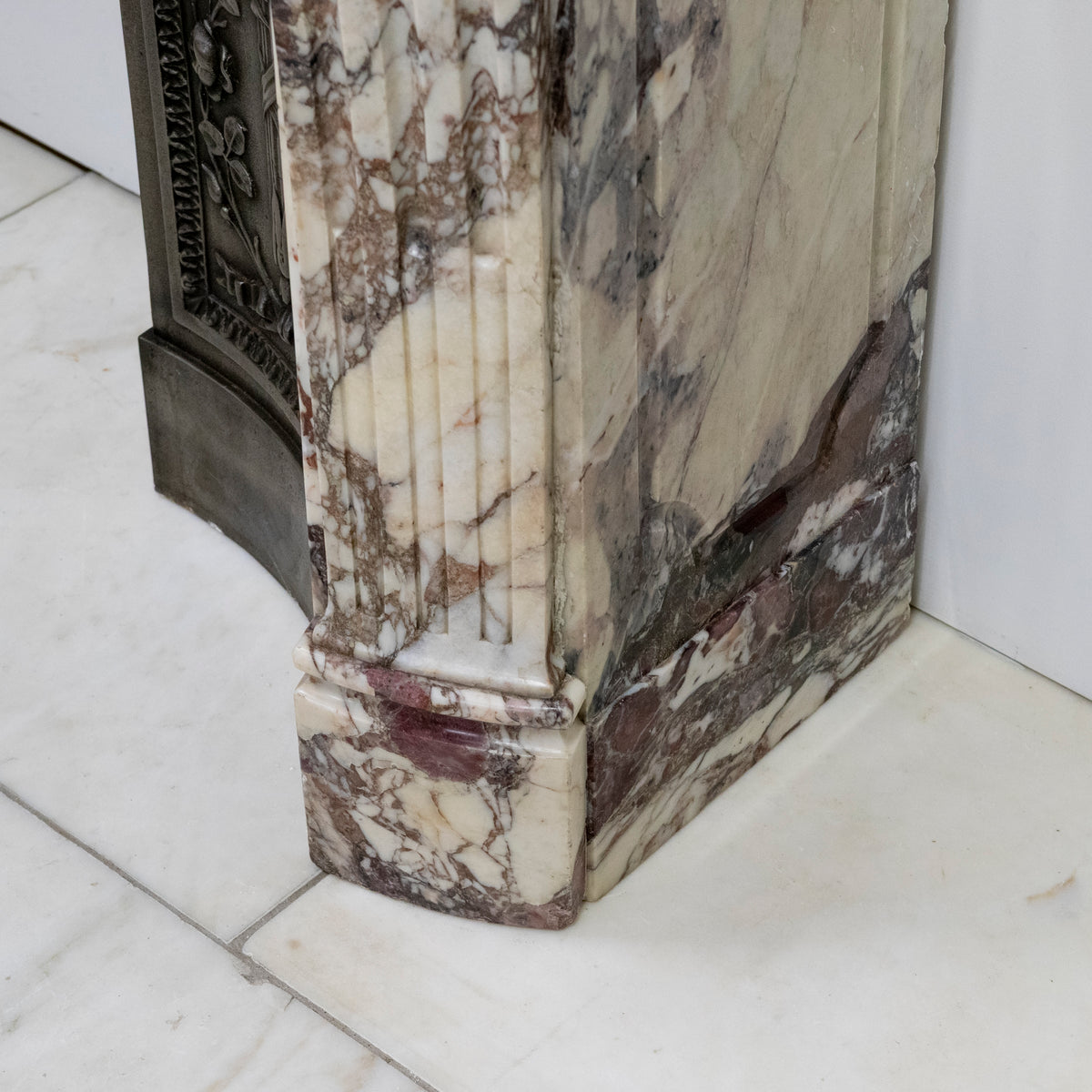 Antique 19th Century Brèche Marble Louis Style Fireplace Surround | The Architectural Forum