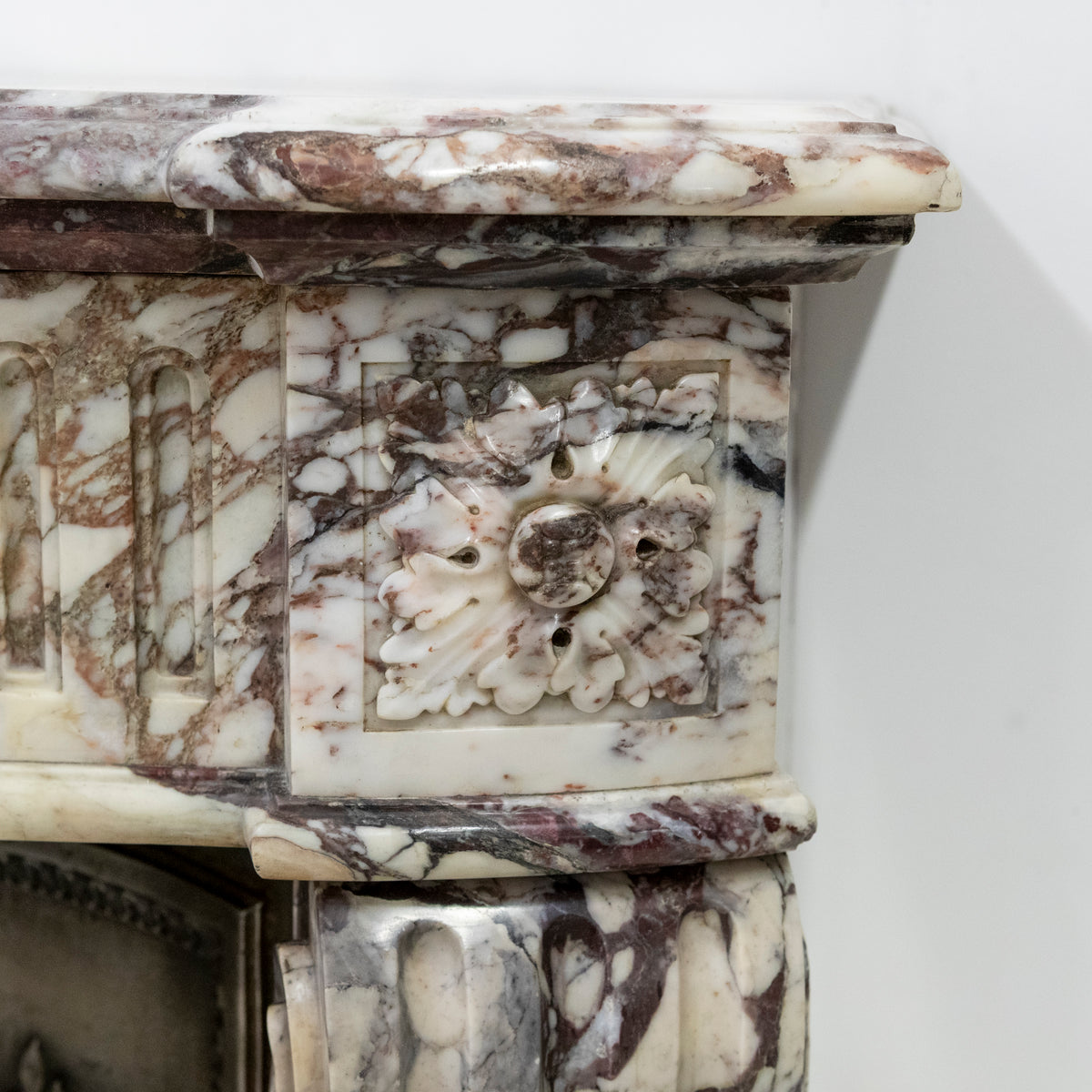 Antique 19th Century Brèche Marble Louis Style Fireplace Surround | The Architectural Forum