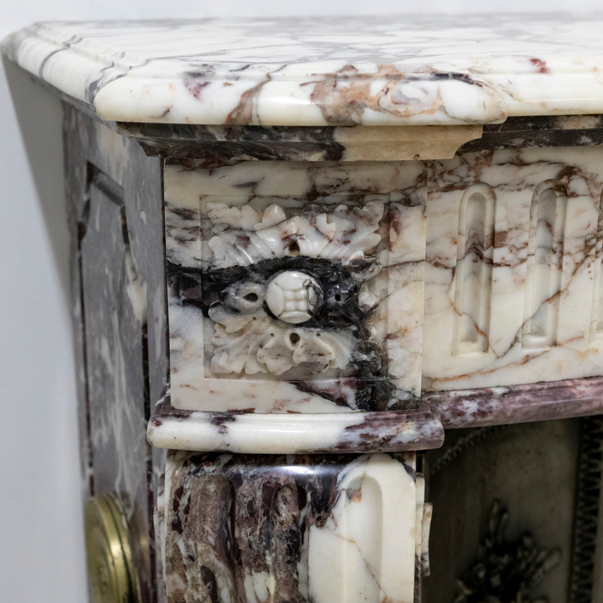 Antique 19th Century Brèche Marble Louis Style Fireplace Surround | The Architectural Forum