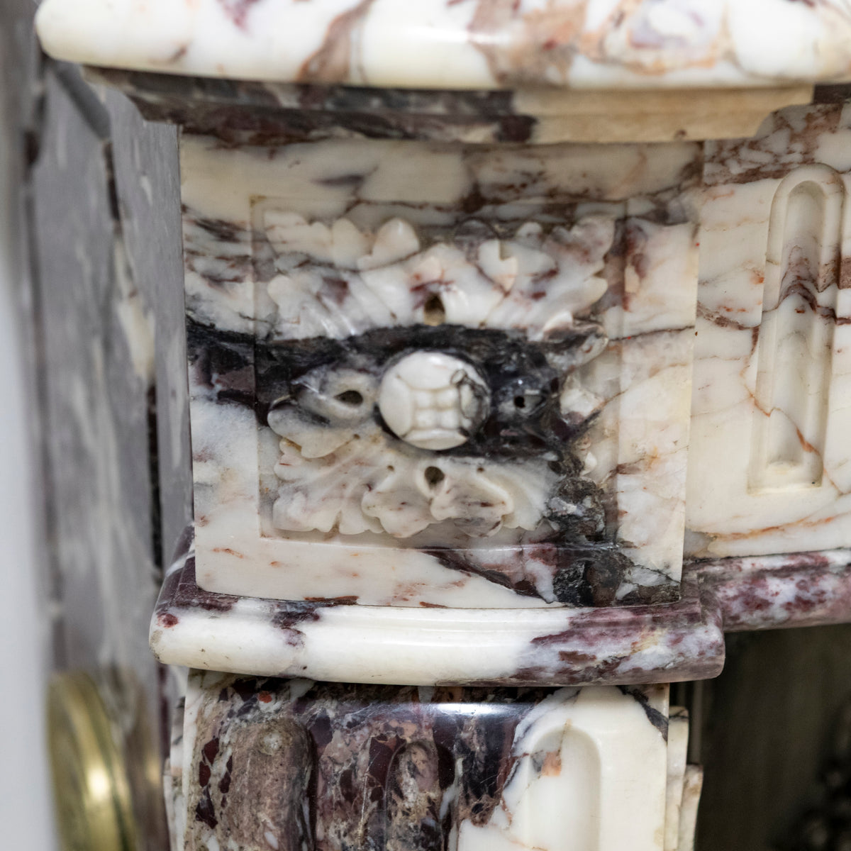 Antique 19th Century Brèche Marble Louis Style Fireplace Surround | The Architectural Forum