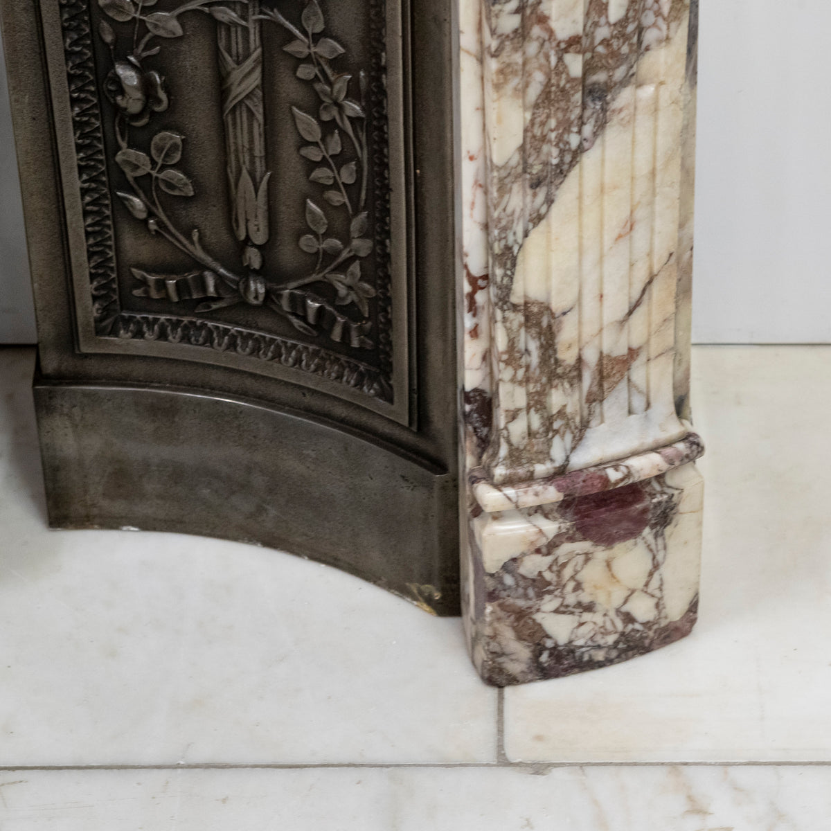 Antique 19th Century Brèche Marble Louis Style Fireplace Surround | The Architectural Forum
