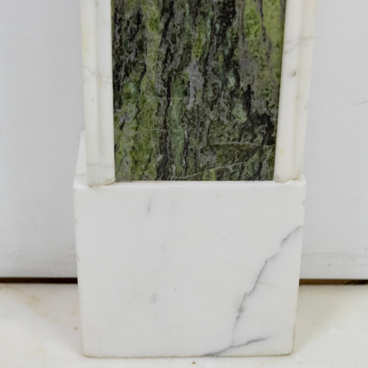 Antique Regency Statuary & Verde Marble Fireplace Surround