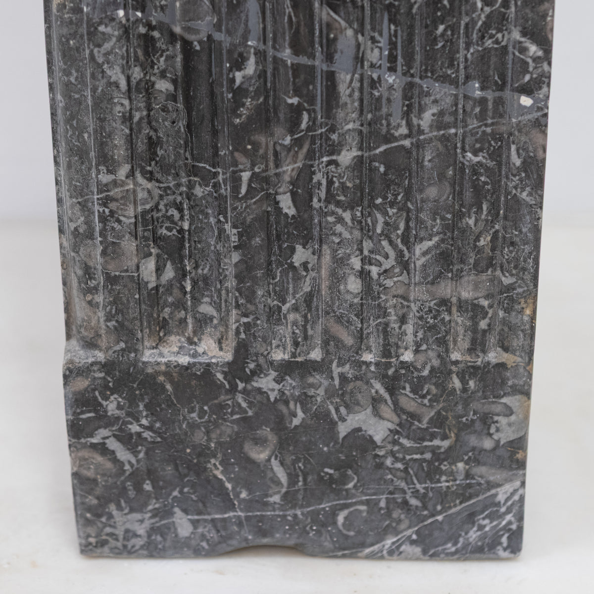 A Fine Late 19th Century Neoclassical Grey Marble Fireplace