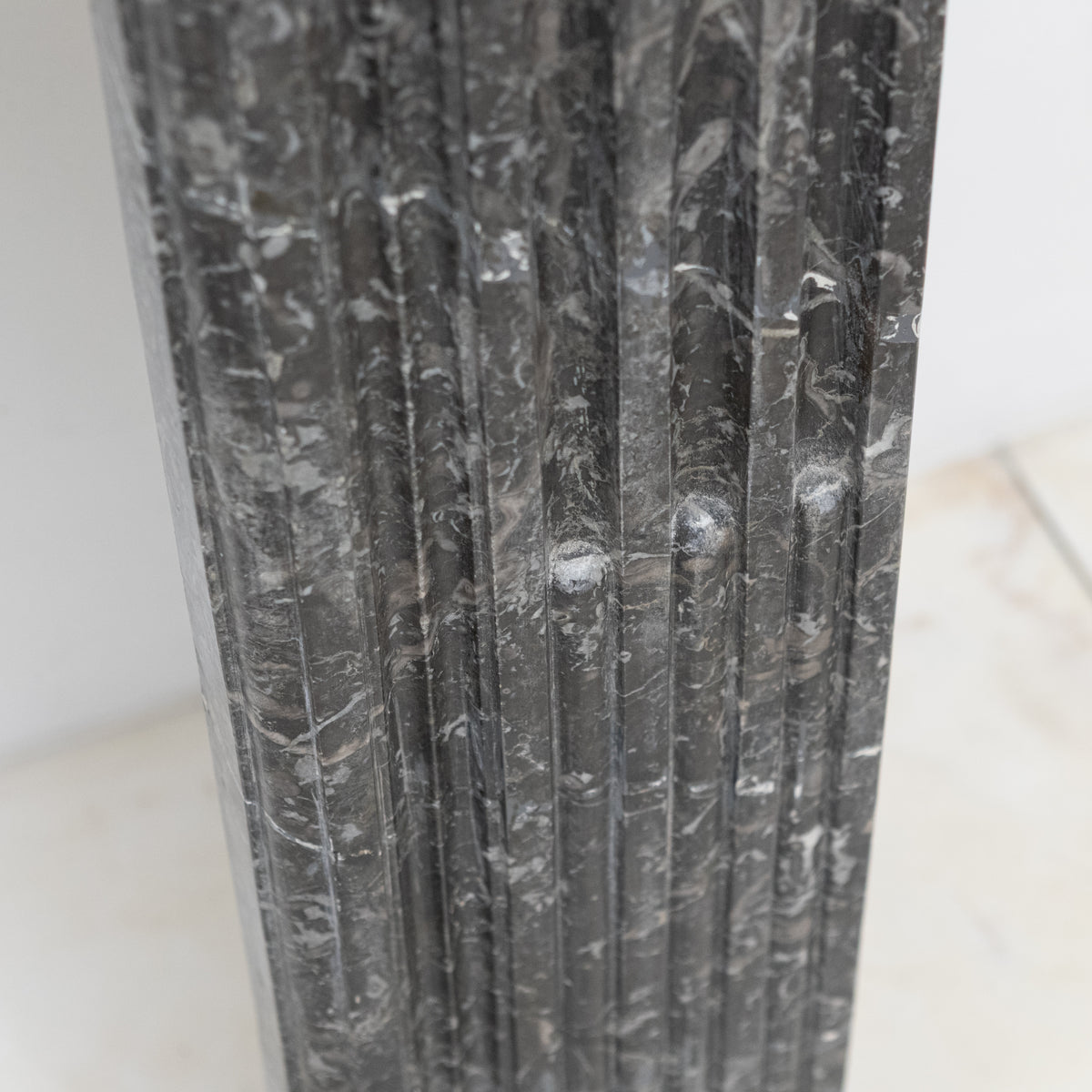 A Fine Late 19th Century Neoclassical Grey Marble Fireplace