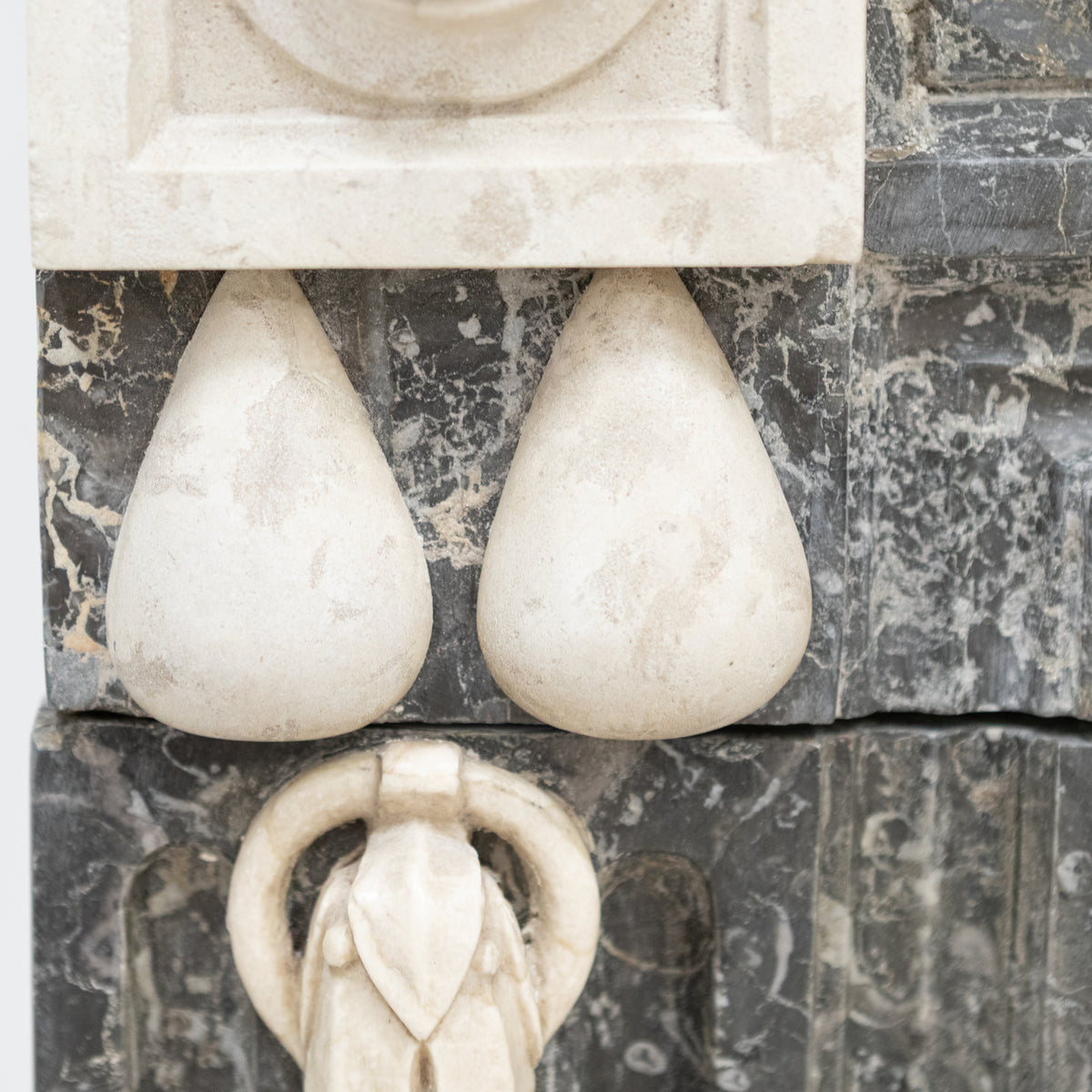 A Fine Late 19th Century Neoclassical Grey Marble Fireplace