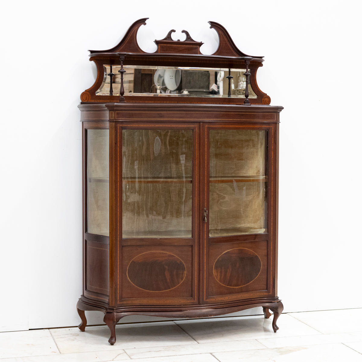 Antique Edwardian Inlaid Mahogany Display Cabinet | The Architectural Forum