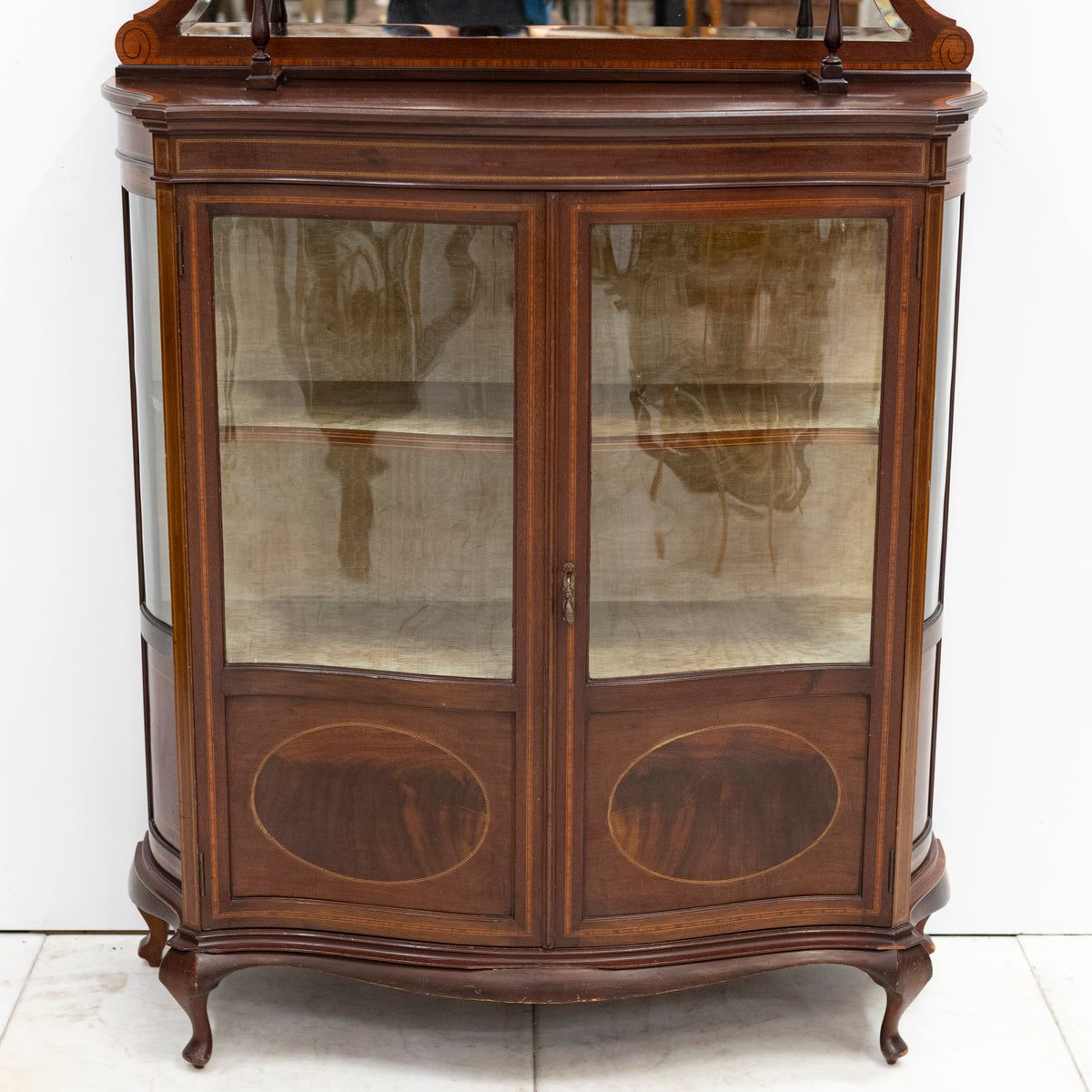 Antique Edwardian Inlaid Mahogany Display Cabinet | The Architectural Forum