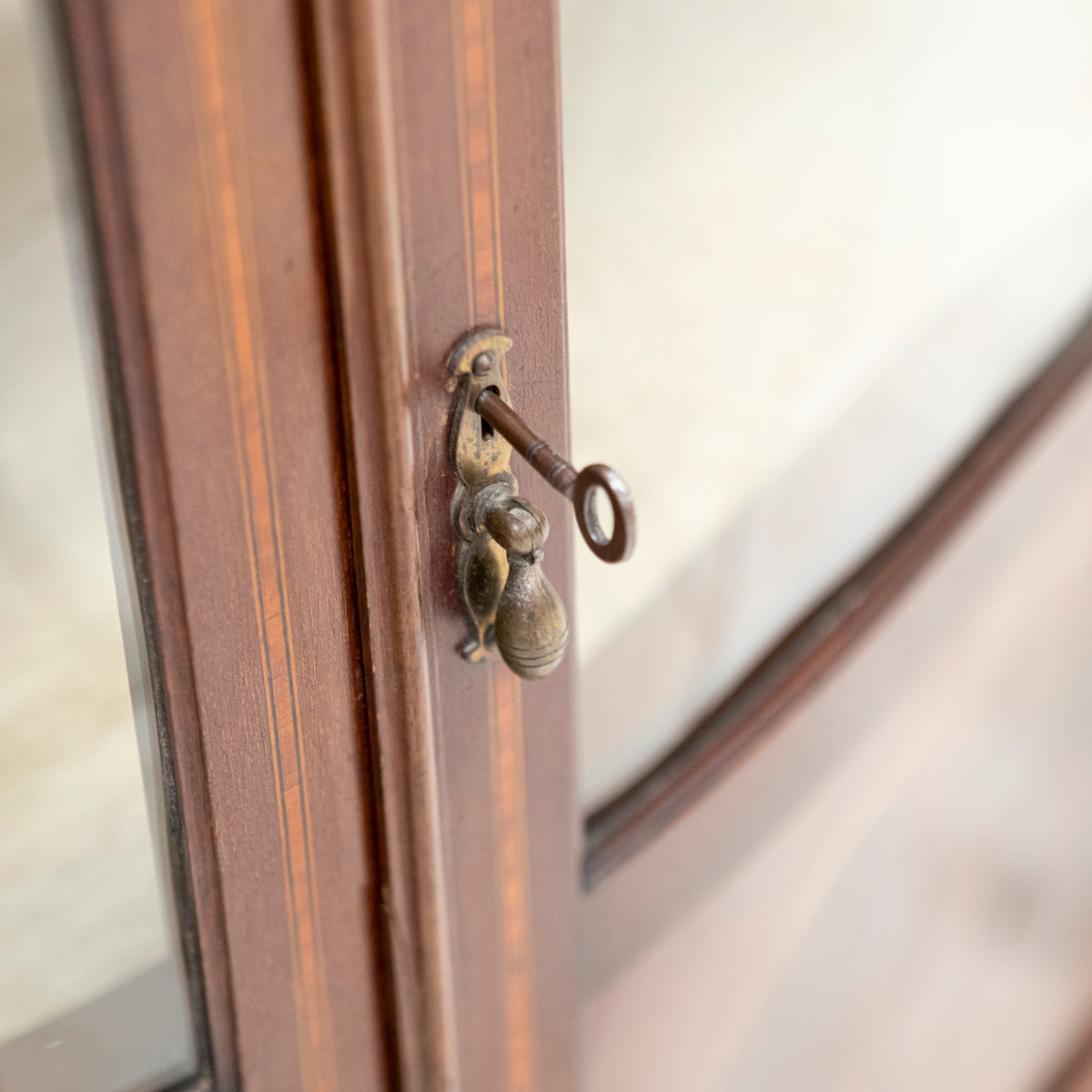 Antique Edwardian Inlaid Mahogany Display Cabinet | The Architectural Forum