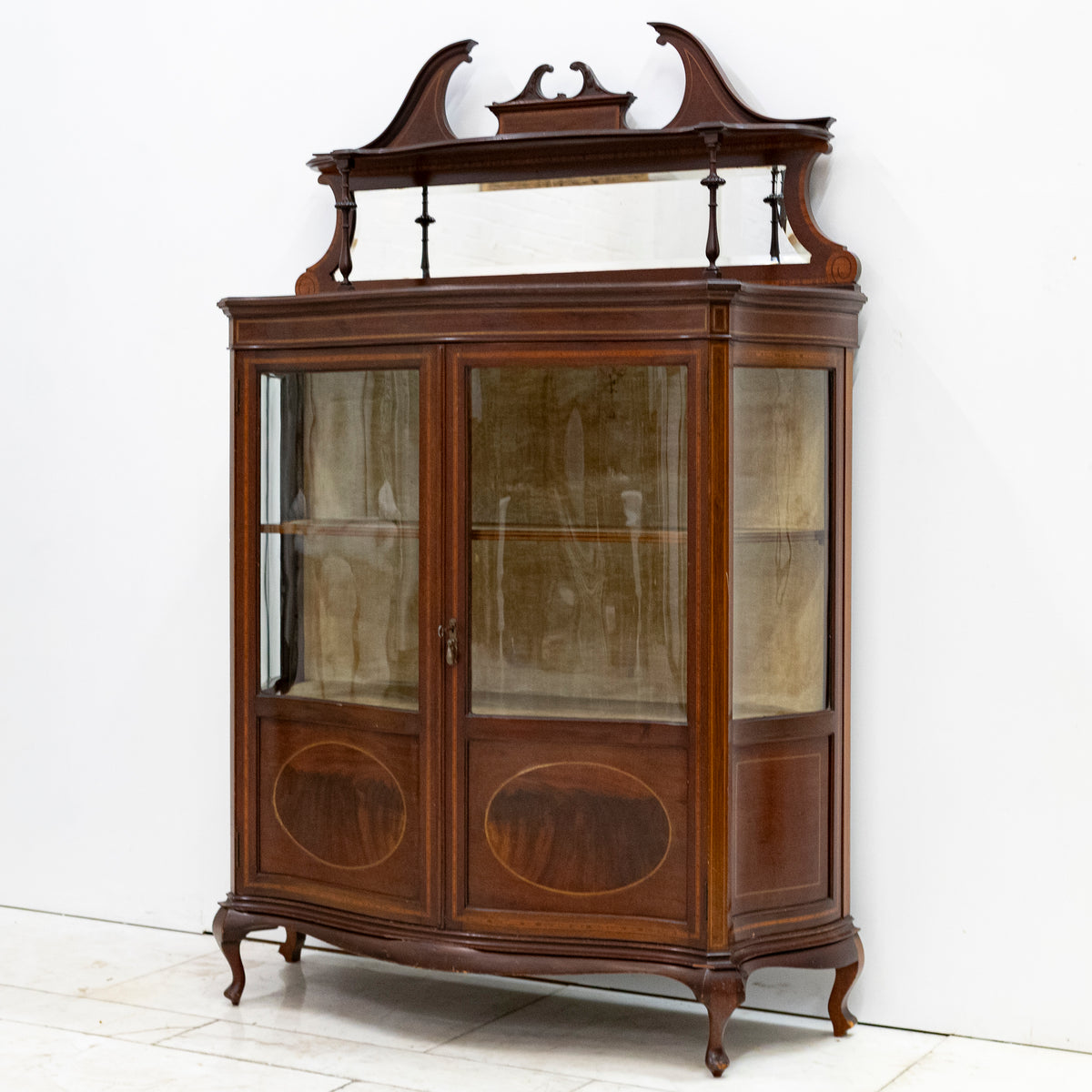 Antique Edwardian Inlaid Mahogany Display Cabinet | The Architectural Forum