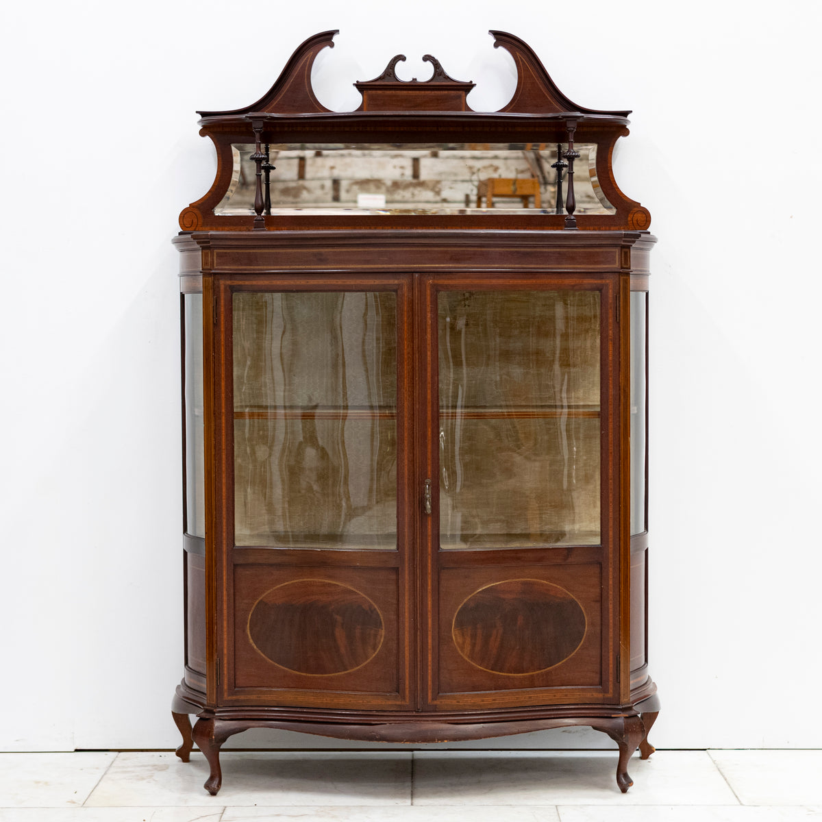 Antique Edwardian Inlaid Mahogany Display Cabinet | The Architectural Forum