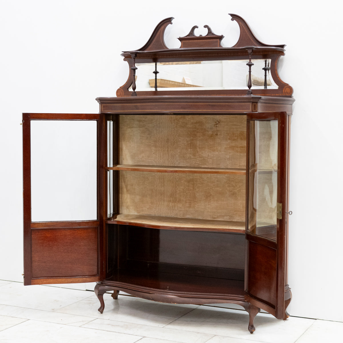 Antique Edwardian Inlaid Mahogany Display Cabinet | The Architectural Forum