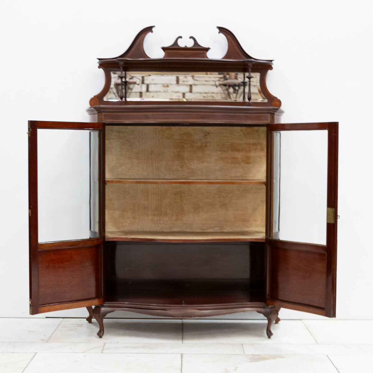 Antique Edwardian Inlaid Mahogany Display Cabinet | The Architectural Forum