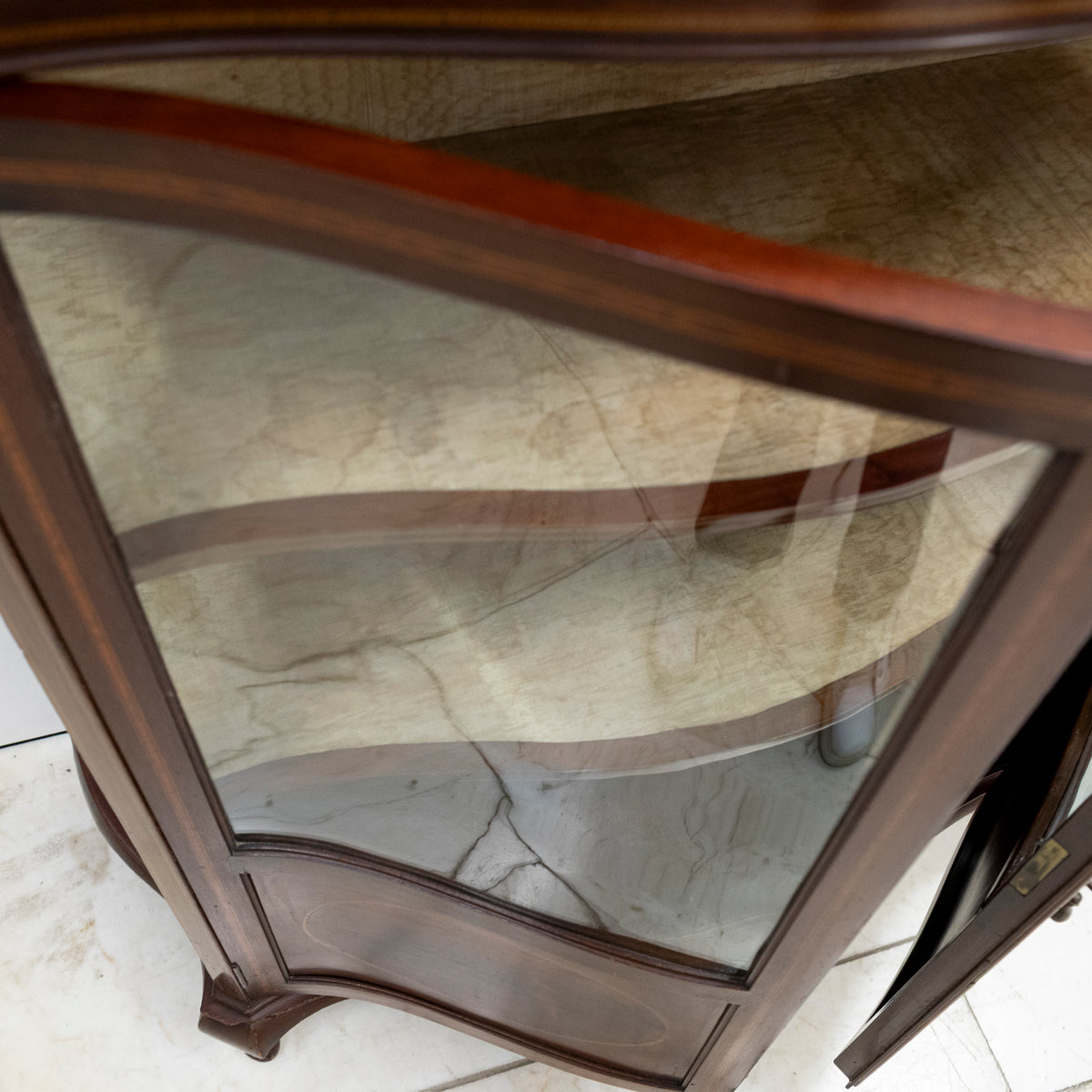 Antique Edwardian Inlaid Mahogany Display Cabinet | The Architectural Forum