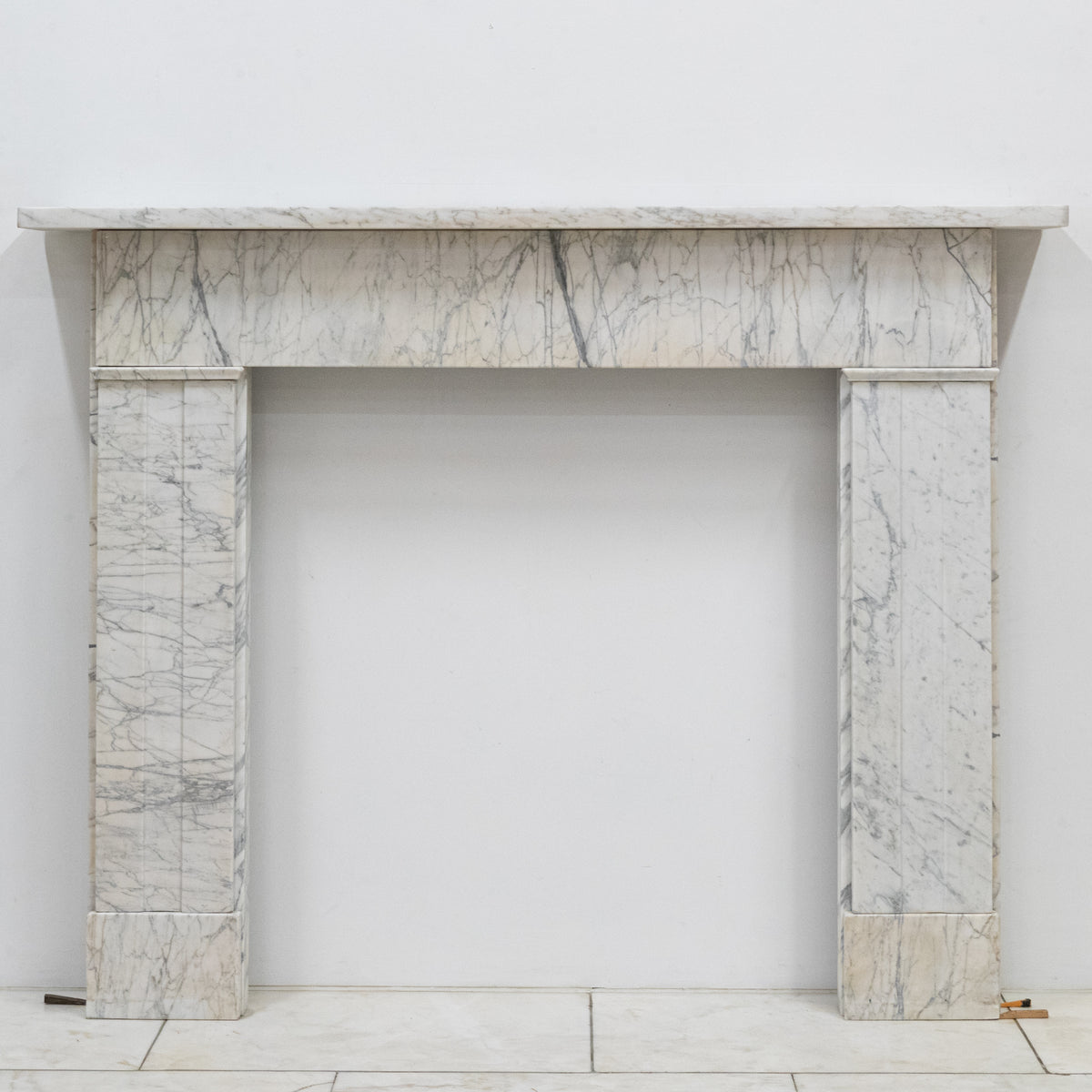 Antique Carrara Marble Late Georgian Fireplace Surround