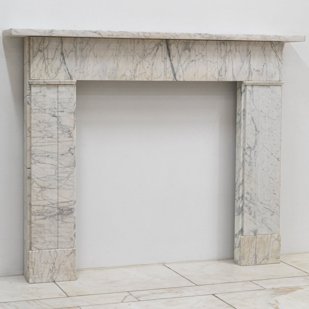 Antique Carrara Marble Late Georgian Fireplace Surround