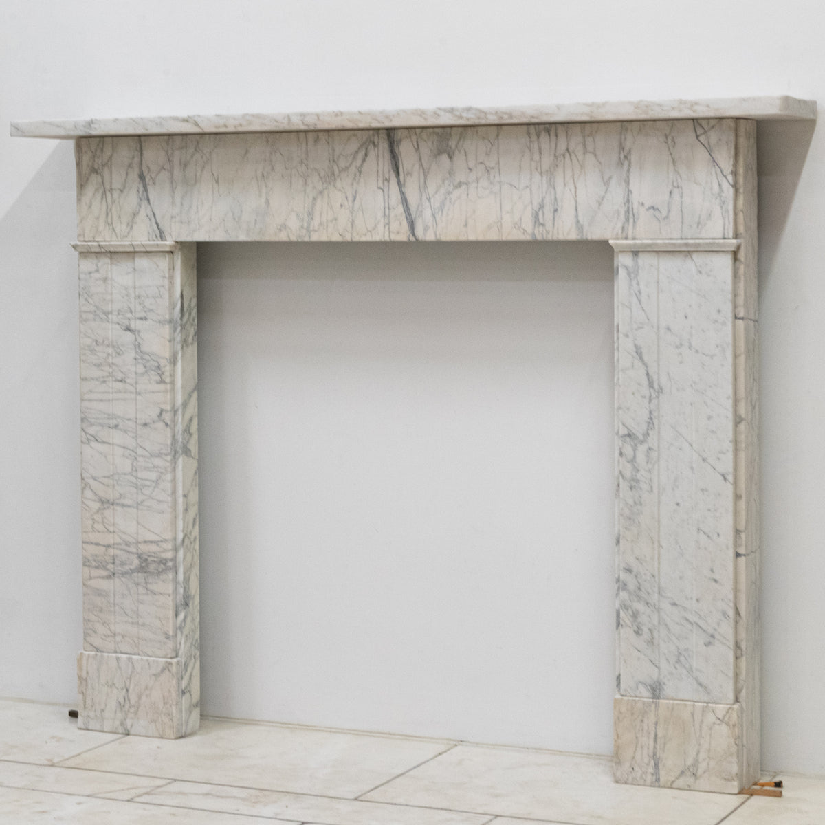 Antique Carrara Marble Late Georgian Fireplace Surround