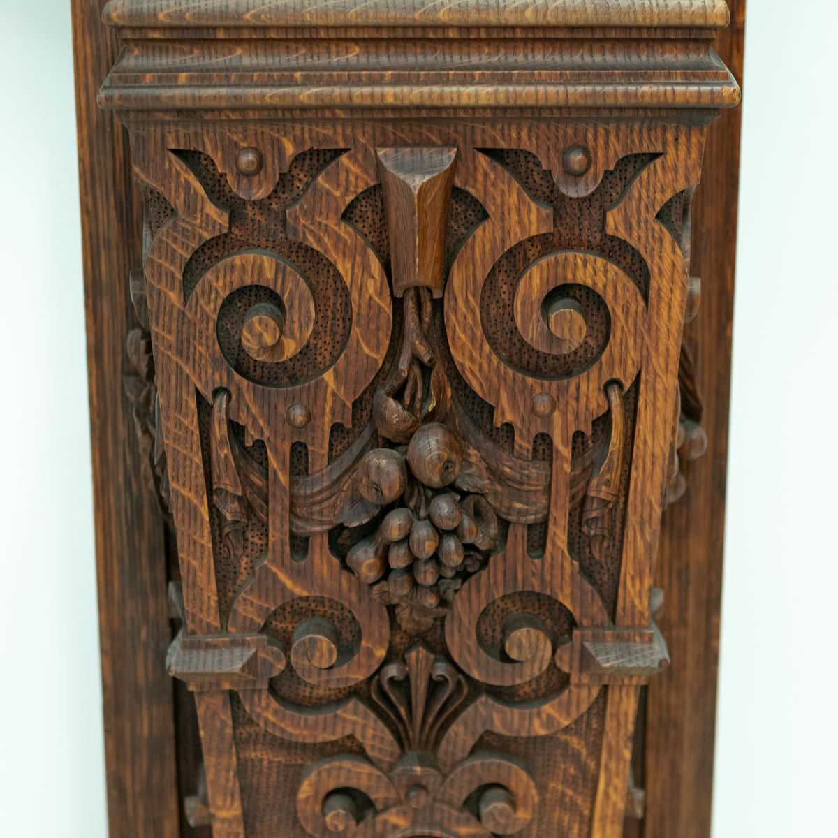 Monumental Antique Arts & Crafts Carved Oak Fireplace Surround | The Architectural Forum