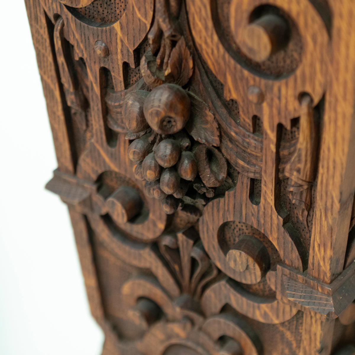 Monumental Antique Arts & Crafts Carved Oak Fireplace Surround | The Architectural Forum