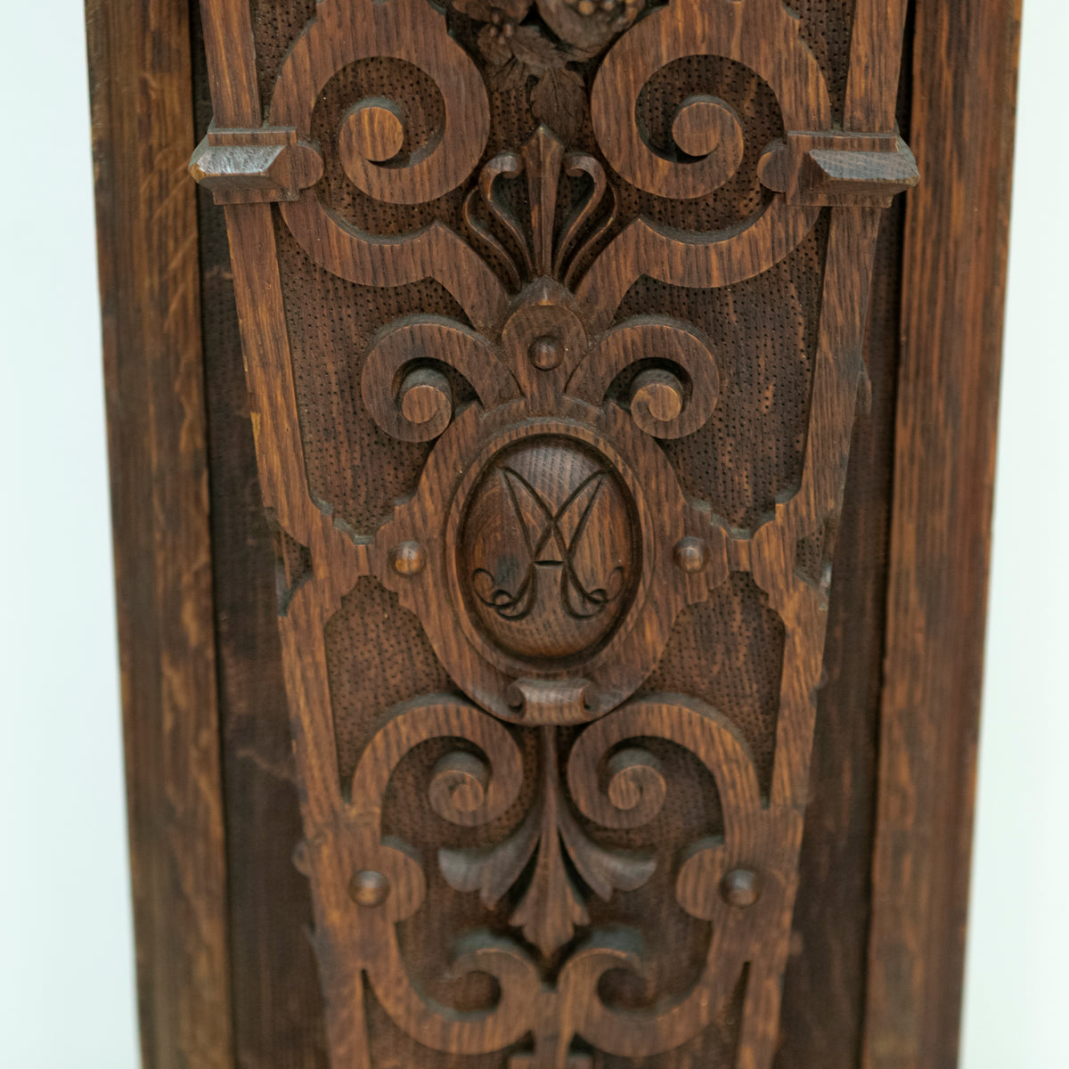 Monumental Antique Arts & Crafts Carved Oak Fireplace Surround | The Architectural Forum