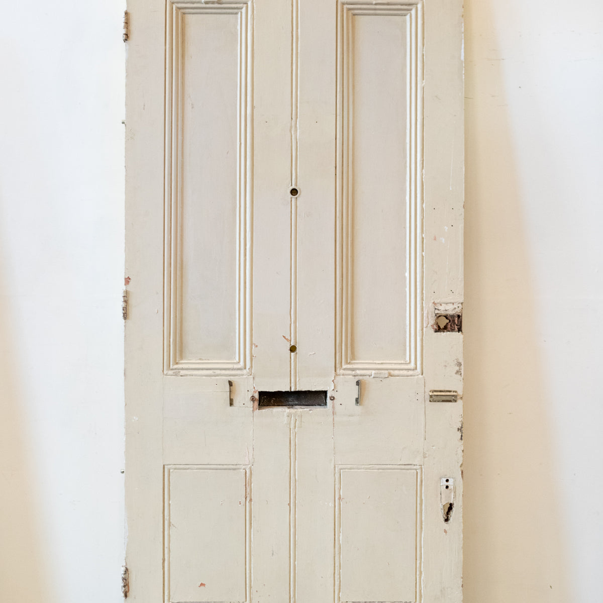 Antique Late Georgian Solid Pine Front Door with Arched Panels | 229.5cm x 106.5cm